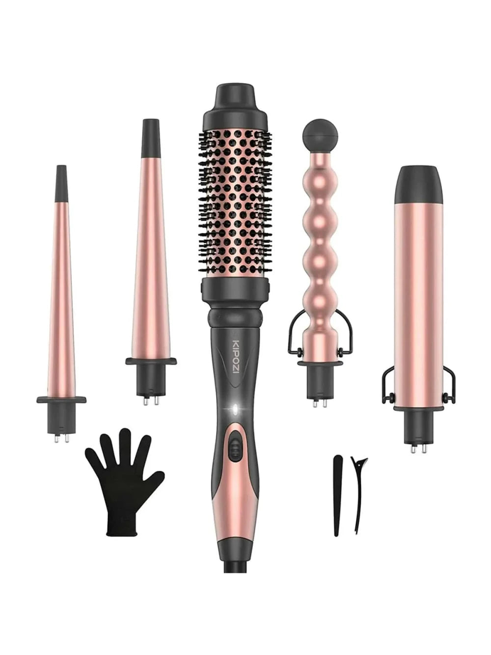 5-in-1 Ceramic Curling Wand Set