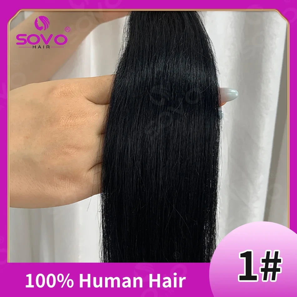 One Piece Human Hair Extensions