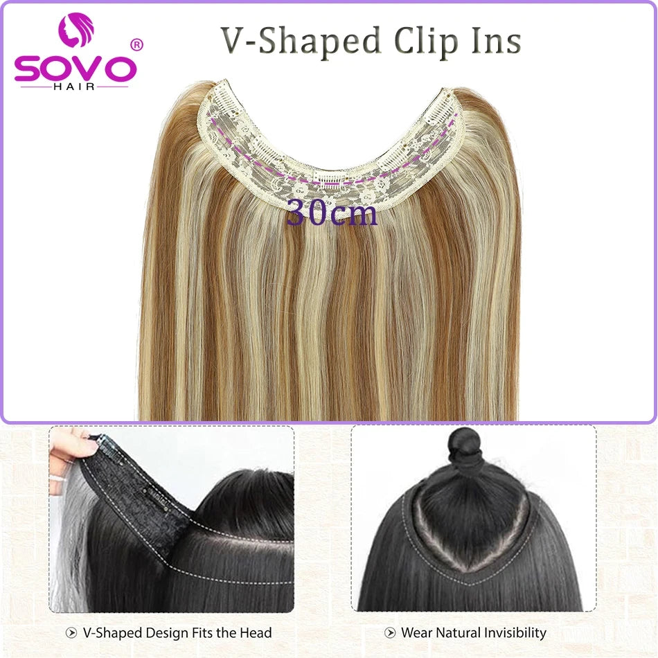 One Piece Human Hair Extensions