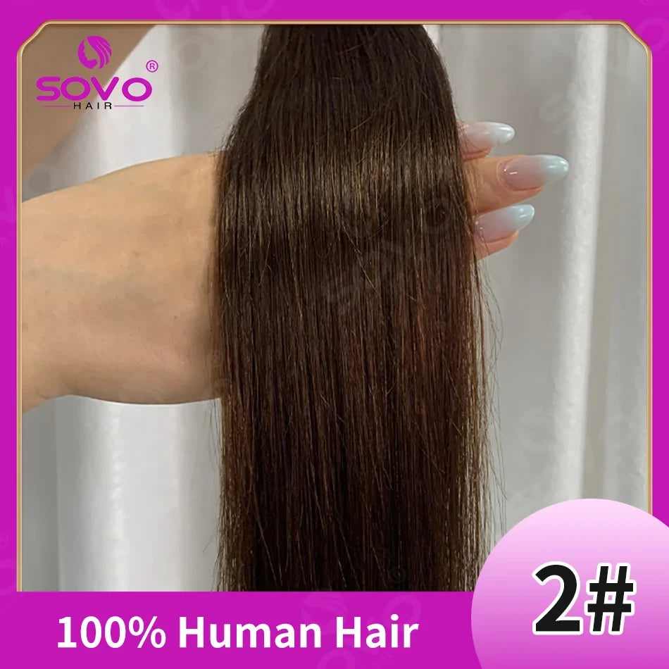 One Piece Human Hair Extensions