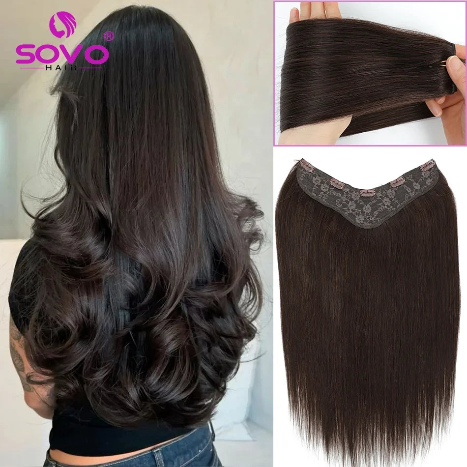 One Piece Human Hair Extensions