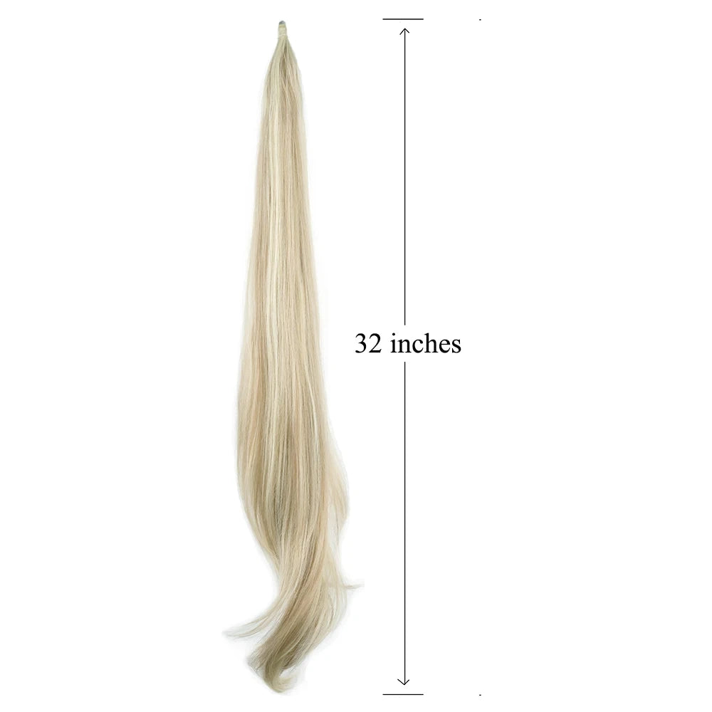 Long Layered Blonde Ponytail Extension