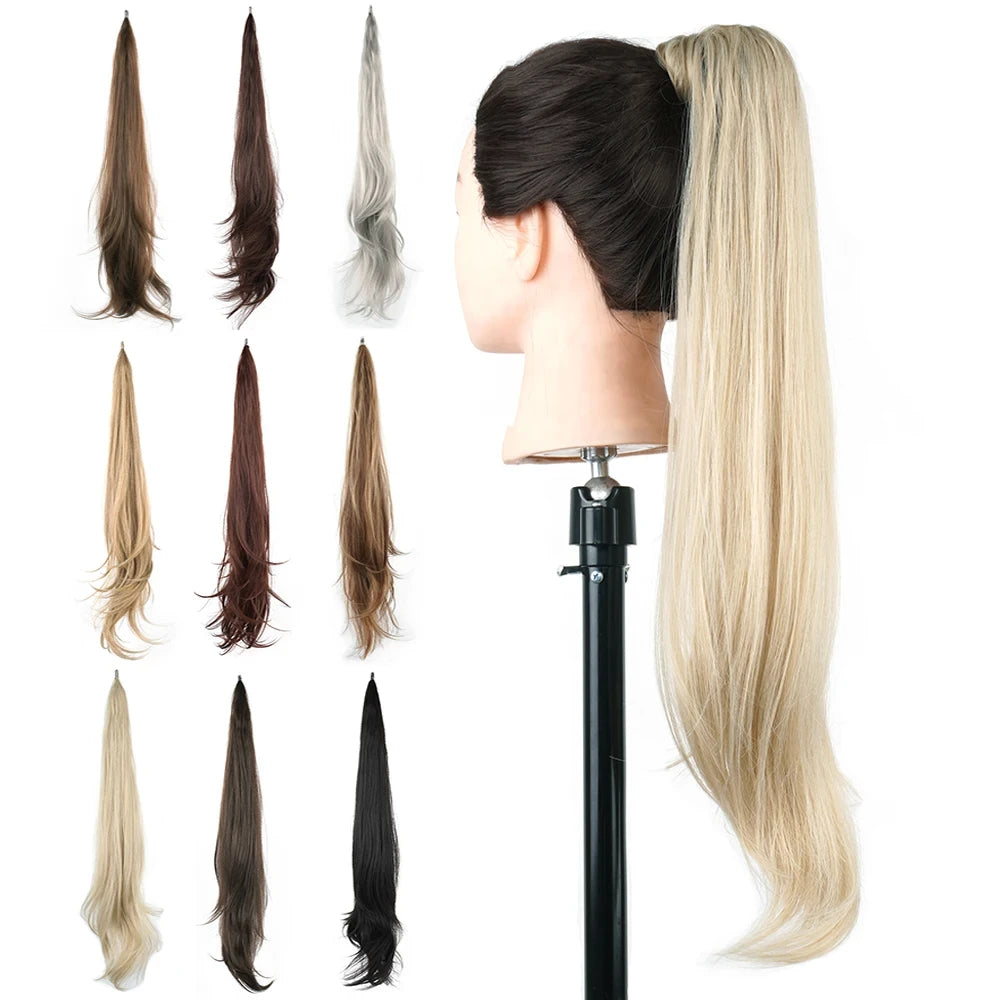 Long Layered Blonde Ponytail Extension