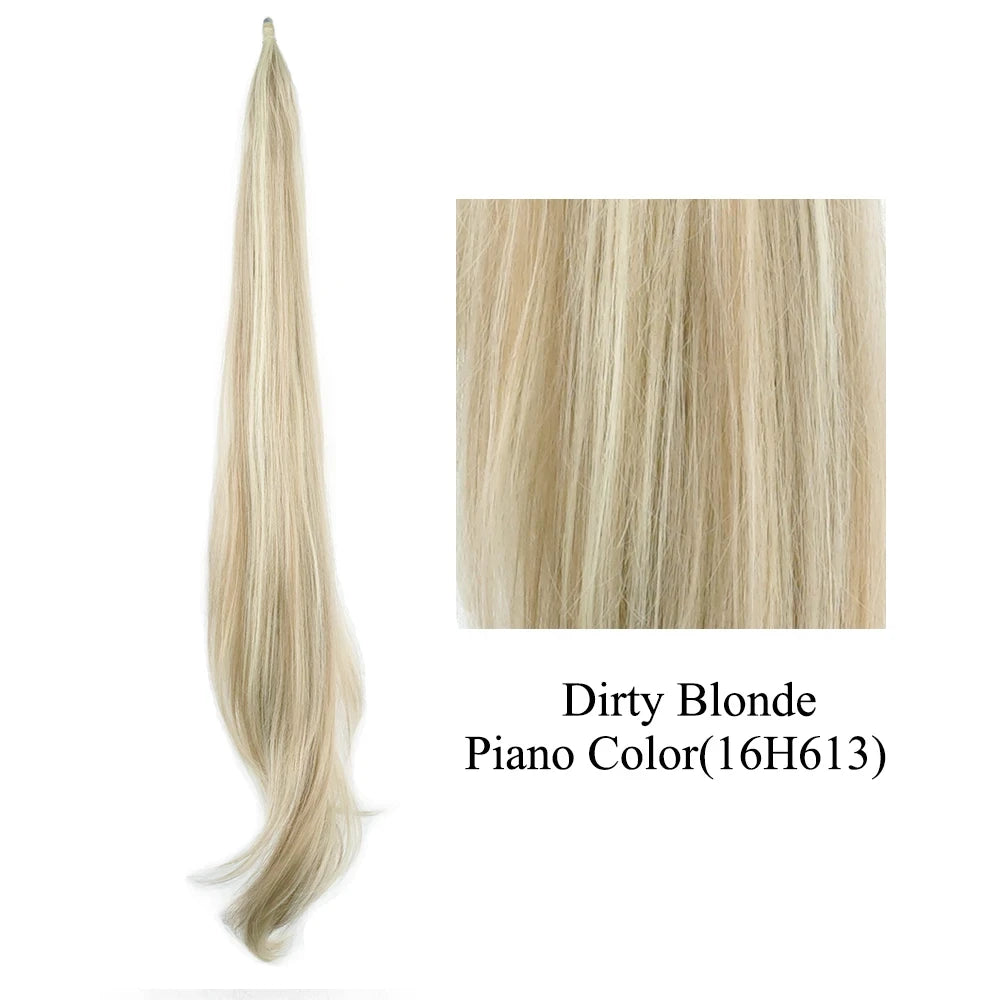 Long Layered Blonde Ponytail Extension