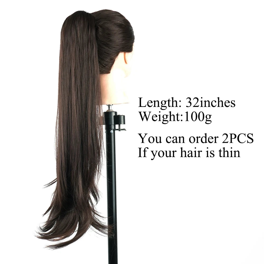 Long Layered Blonde Ponytail Extension