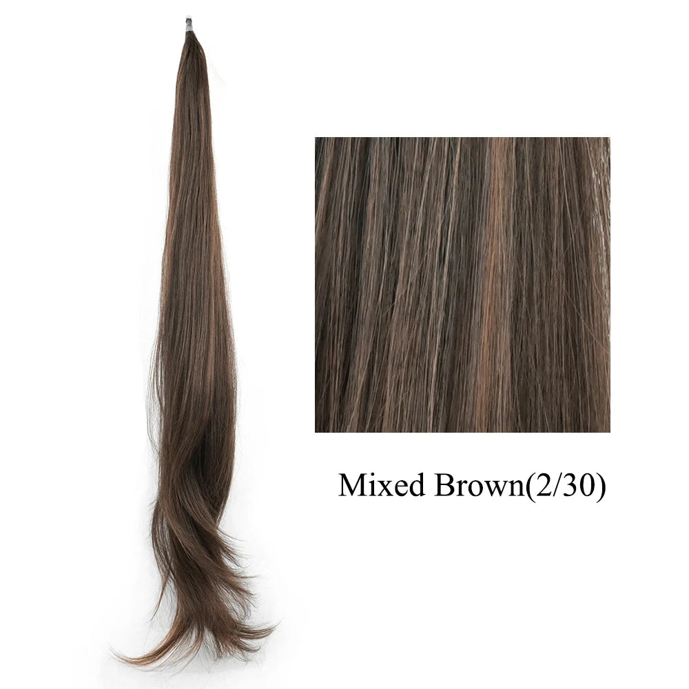 Long Layered Blonde Ponytail Extension