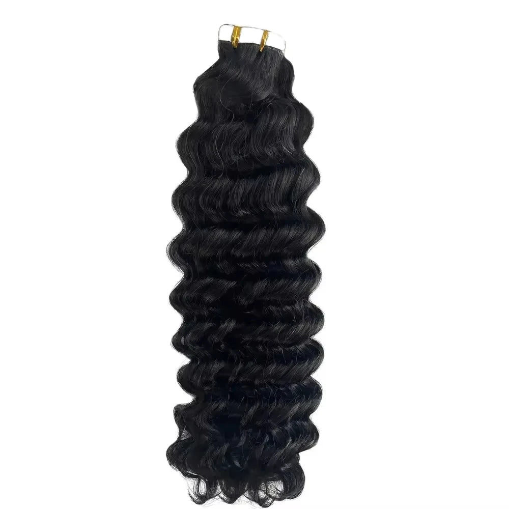 Brazilian Deep Wave Tape Hair Extensions