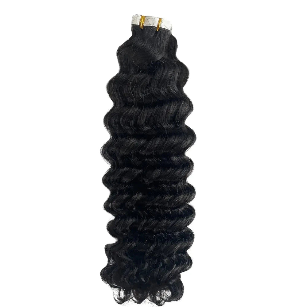 Brazilian Deep Wave Tape Hair Extensions