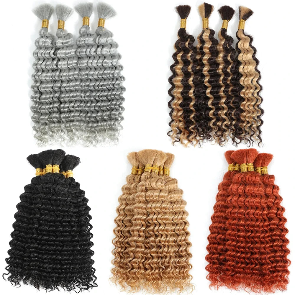 Brazilian Virgin Deep Wave Braiding Hair