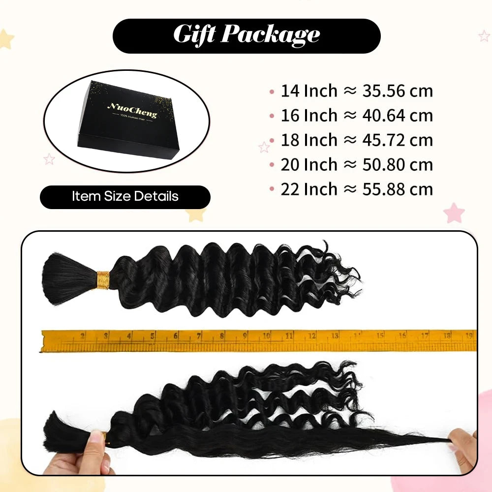 Brazilian Virgin Deep Wave Braiding Hair