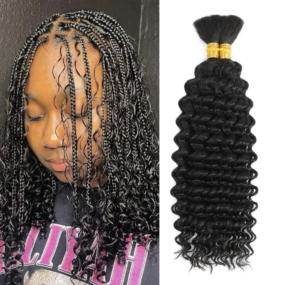 Brazilian Virgin Deep Wave Braiding Hair
