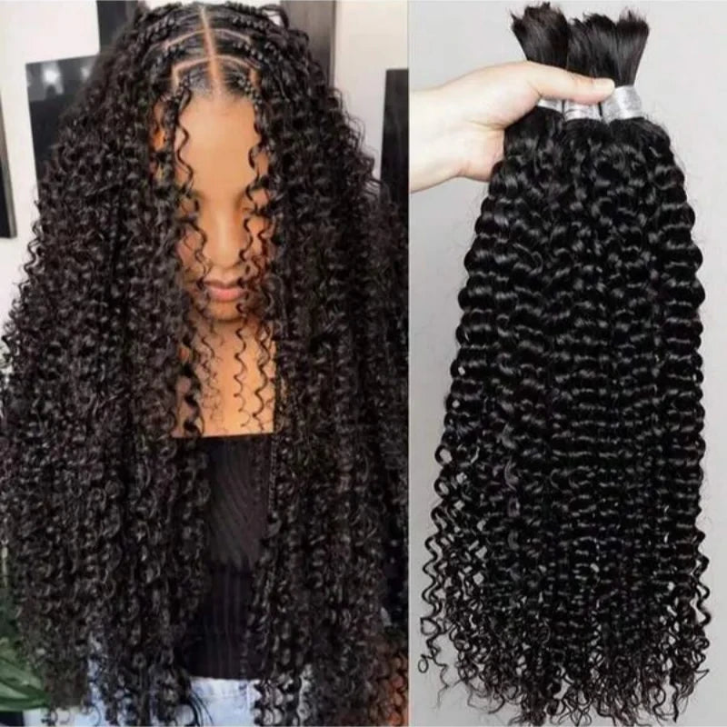 Deep Wave Human Hair Braiding Bundles
