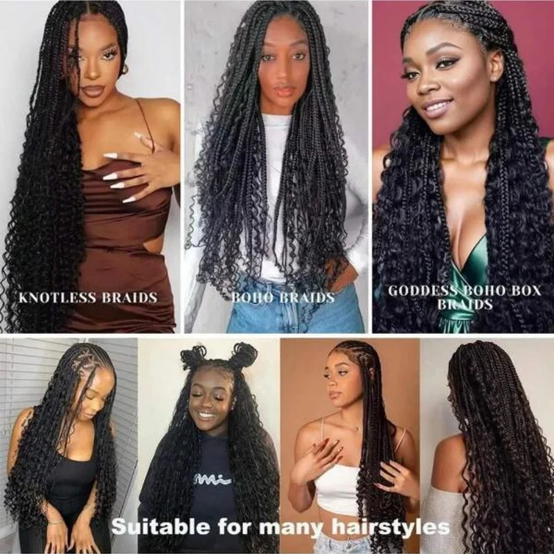 Deep Wave Human Hair Braiding Bundles