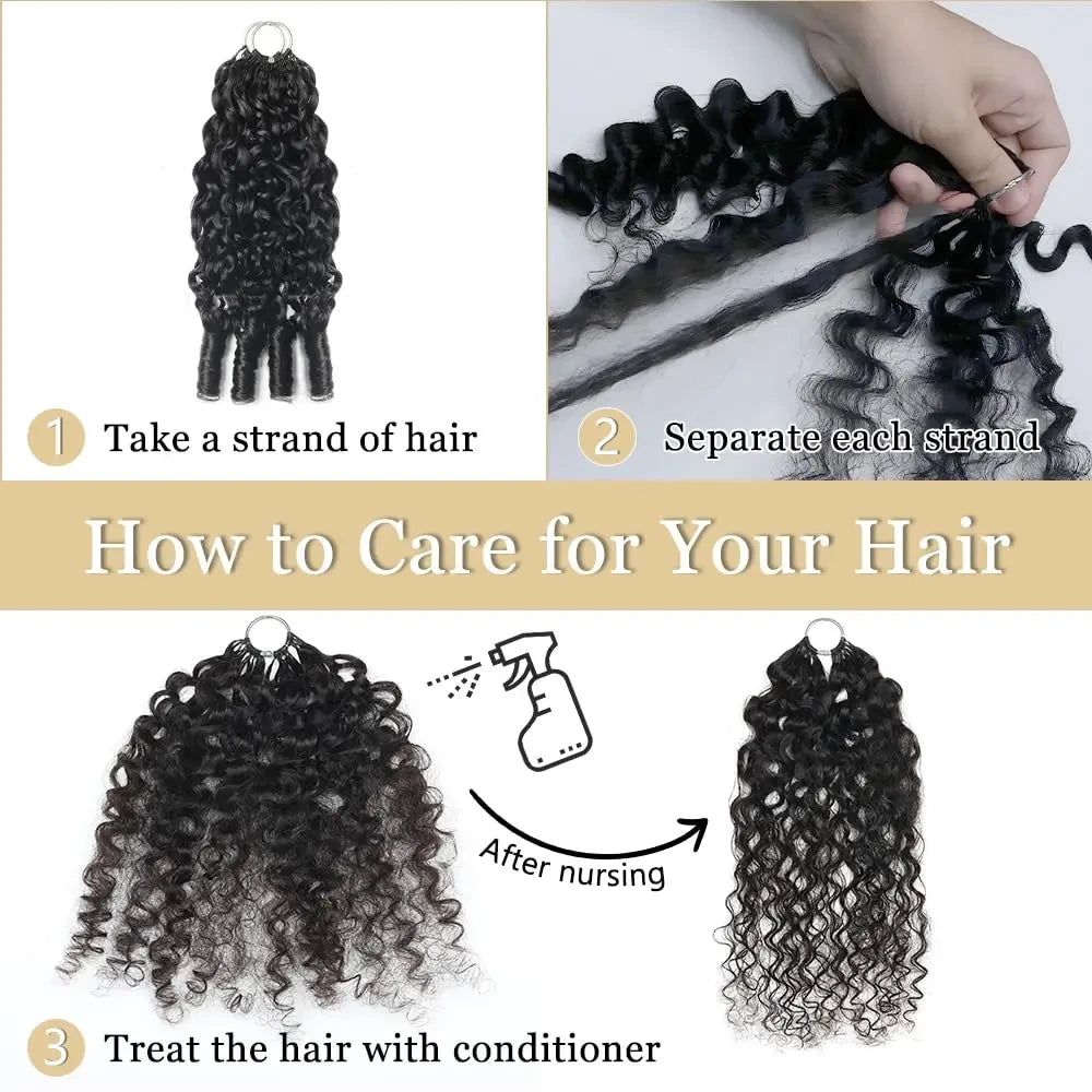 Burmese Curly Human Hair Braiding Extensions