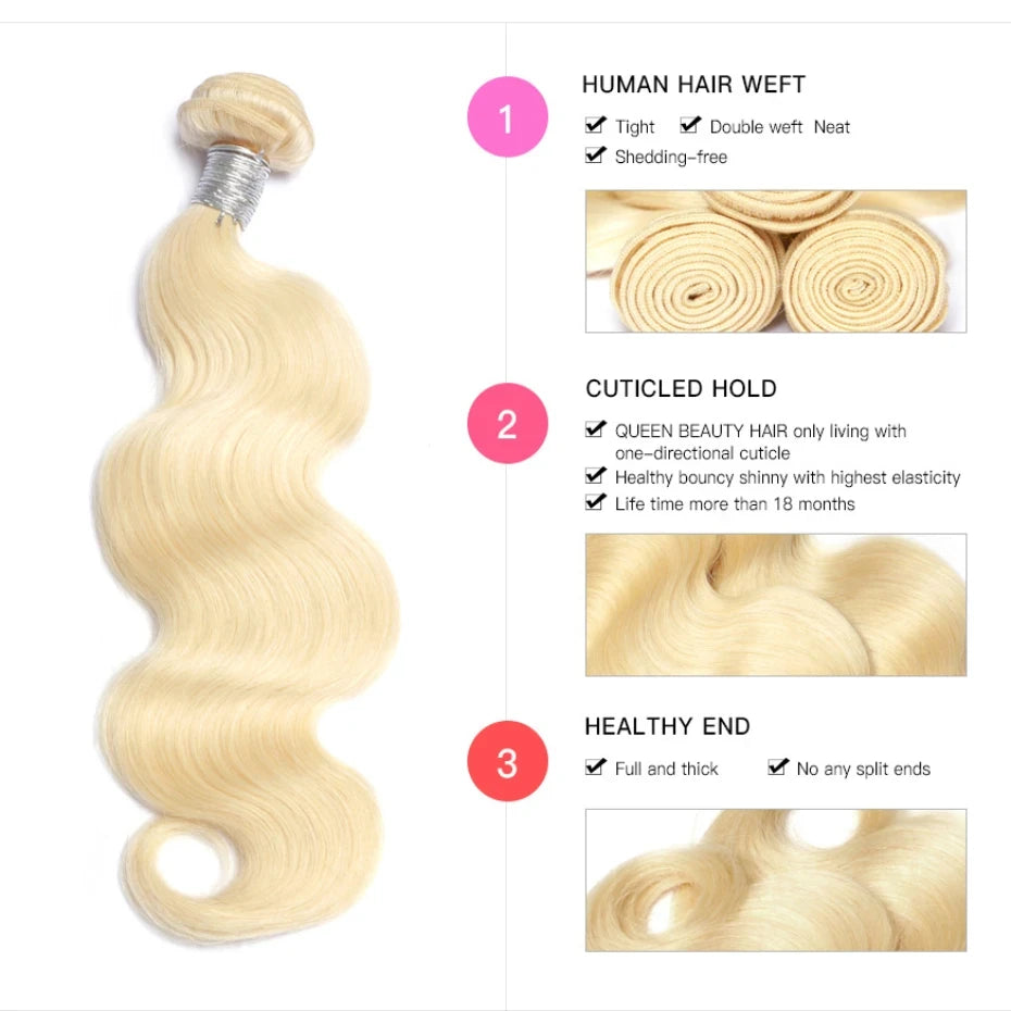 Honey Blonde Body Wave Hair Bundles