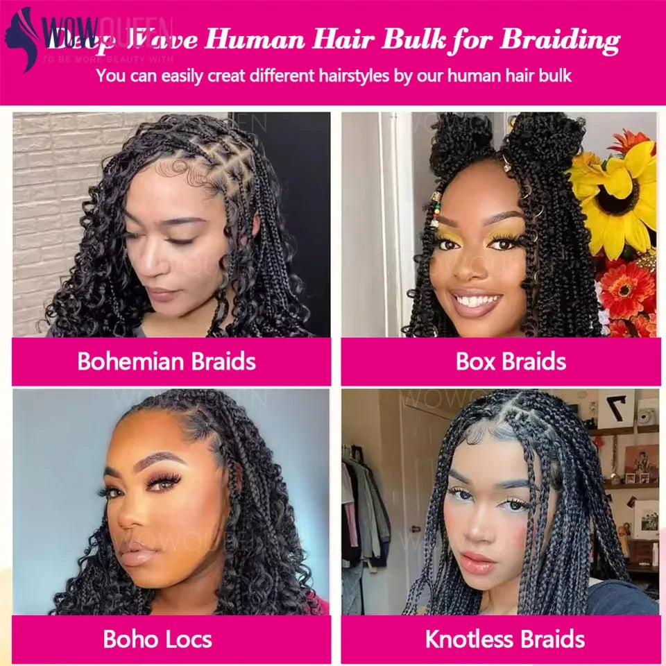 Deep Wave Human Hair Bulk