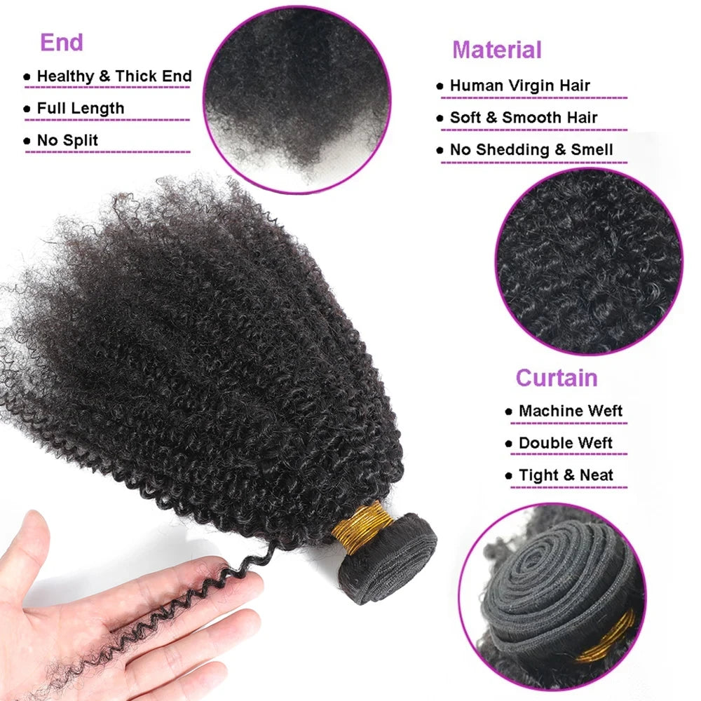 Raw Indian Kinky Curly Hair Bundles